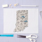 インディアナヴィンテージ写真の地図 薄葉紙 (クラフト)