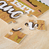 インディアナヴィンテージ旅行ポスター ジグソーパズル (側面)