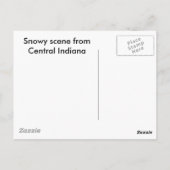 インディアナ中部の雪景色 ポストカード (裏面)