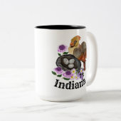 インディアナ北部深紅色と先住民植物 ツートーンマグカップ (正面右)