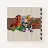 インディアナ北部深紅色と先住民植物 ノートブック (裏面)