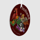 インディアナ北部深紅色 オーナメント (正面)