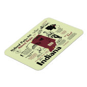 インディアナ国立公園の地図 マグネット (左側)