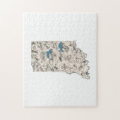 インディアナ型ヴィンテージ写真マップ ジグソーパズル (縦)