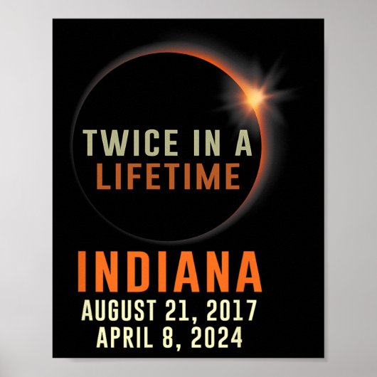 インディアナ太陽のトータルエクリプス20歳で2回食 ポスター (正面)
