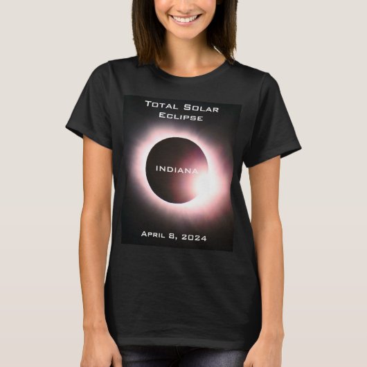 インディアナ太陽のトータルエクリプス2024年4月8日 Tシャツ (正面)