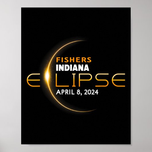 インディアナ太陽の皆既食2024 ポスター (正面)