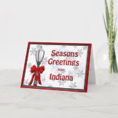 インディアナ季節のごあいさつランプスノーフレーク シーズンカード (正面)