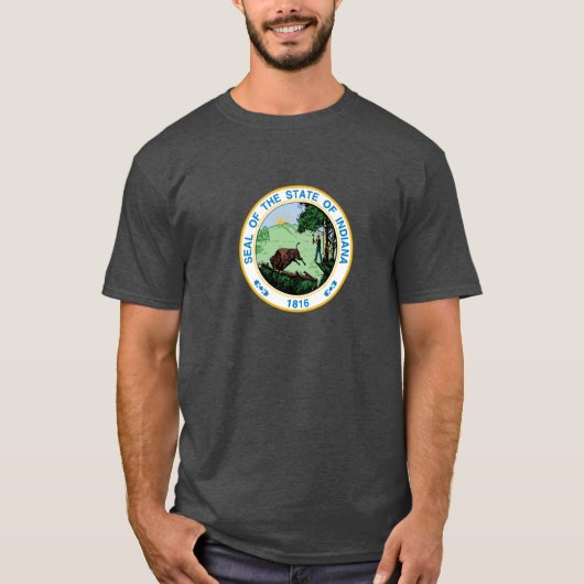 インディアナ州のシール Tシャツ (正面)