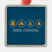 インディアナ州のハイク メタルオーナメント (正面)