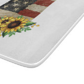 インディアナ州の地図US国旗ひまわりガラス カッティングボード (角)