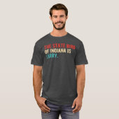 インディアナ州の州の鳥はLarry Vintage Apparel Tシャツ (正面フル)