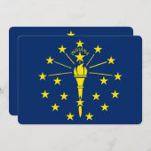 インディアナ州の旗がデザインされた愛国的な招待状 招待状 (正面/裏面)