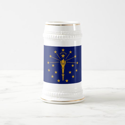 インディアナ州の旗 ビールジョッキ (中央)