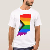 インディアナ州の誇り LGBTQ プログレスプライド Tシャツ (正面)