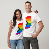 インディアナ州の誇り LGBTQ プログレスプライド Tシャツ (ユニセックス)