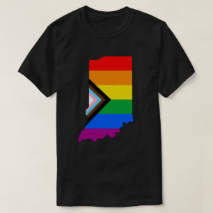 インディアナ州の誇り LGBTQ プログレスプライド Tシャツ