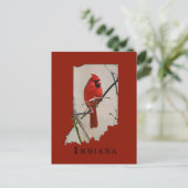 インディアナ州の(鳥)ショウジョウコウカンチョウ ポストカード (スタンド正面)