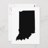 インディアナ州へ引っ越しのお知らせを作成する ポストカード (正面/裏面)