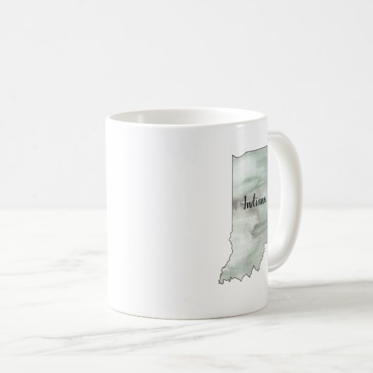 インディアナ州イラストレーション コーヒーマグカップ (正面右)