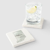 インディアナ州イラストレーション ストーンコースター (横)