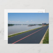 インディアナ州エヴァンスビルでのオハイオ川 ポストカード (正面/裏面)