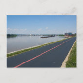 インディアナ州エヴァンスビルでのオハイオ川 ポストカード (正面)