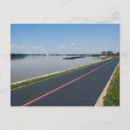 インディアナ州エヴァンスビルでのオハイオ川 ポストカード