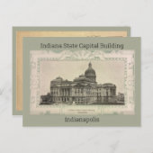 インディアナ州キャピタル建物はがき(1908) ポストカード (正面/裏面)