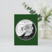 インディアナ州クォーターの裏側の偽物 ポストカード (スタンド正面)