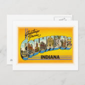 インディアナ州コロンバス 昔懐かしの旅行記念品 ポストカード (正面/裏面)