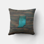 インディアナ州シェイプティール(緑がかった色) クッション (裏面)