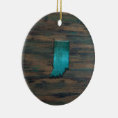 インディアナ州シェイプティール(緑がかった色) セラミックオーナメント (右)