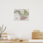 インディアナ州ジェファーソンビル：地図 ポスター (キッチン)