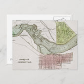 インディアナ州ジェファーソンビル:地図 ポストカード (正面/裏面)