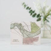 インディアナ州ジェファーソンVILLE：地図 ポストカード (スタンド正面)