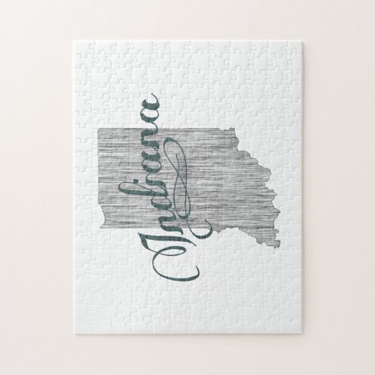 インディアナ州タイポグラフィ ジグソーパズル (縦)