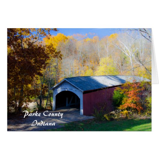 インディアナ州ナローカバー橋パークカウンティ (正面横)