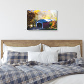 インディアナ州ナローカバー橋パークカウンティ キャンバスプリント (インサイチュ (寝室))