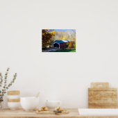 インディアナ州ナローカバー橋パークカウンティ ポスター (キッチン)