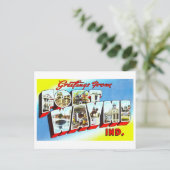 インディアナ州フォートウェインからのヴィンテージの挨拶 ポストカード (スタンド正面)