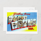 インディアナ州フォートウェインからのヴィンテージの挨拶 ポストカード (正面/裏面)