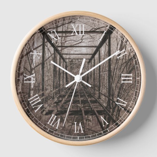 インディアナ州ブリーデンの橋 壁時計 (正面)