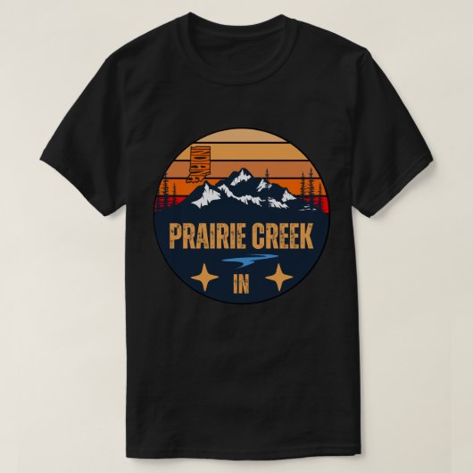 インディアナ州プレーリークリーク Tシャツ (デザイン正面)