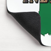 インディアナ州マップ緑のアウトライン&フォト文字 マウスパッド (コーナー)