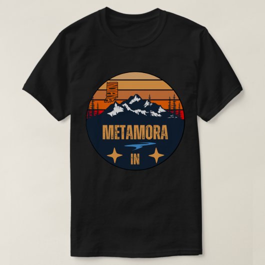インディアナ州メタモーラTシャツ Tシャツ (デザイン正面)