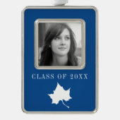 インディアナ州リーフ シルバープレートフレームオーナメント (正面)