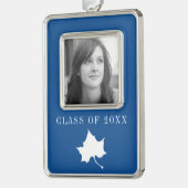 インディアナ州リーフ シルバープレートフレームオーナメント (左)