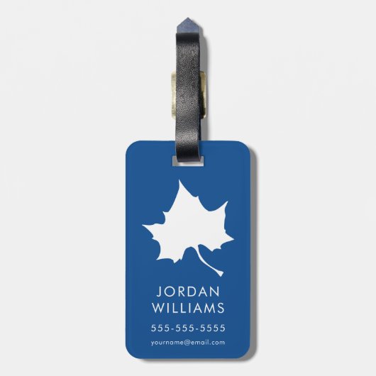 インディアナ州リーフ ラゲッジタグ (裏面縦)