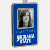 インディアナ州ロゴ シルバープレートフレームオーナメント (右)